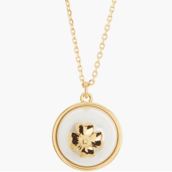 KATE SPADE  Pearls On Pearls Clover Charm  pendant necklace - Picture 1 of 4